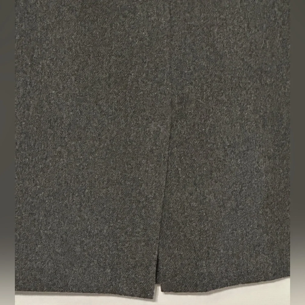 Sag Harbor Gray Wool Blend Pencil Skirt Back Slit Plus Size 22W